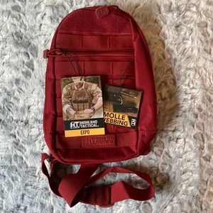 (NEW) Highland Tactical Sling Bag (Burgundy)